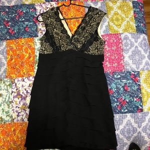 Black semi-formal dress.